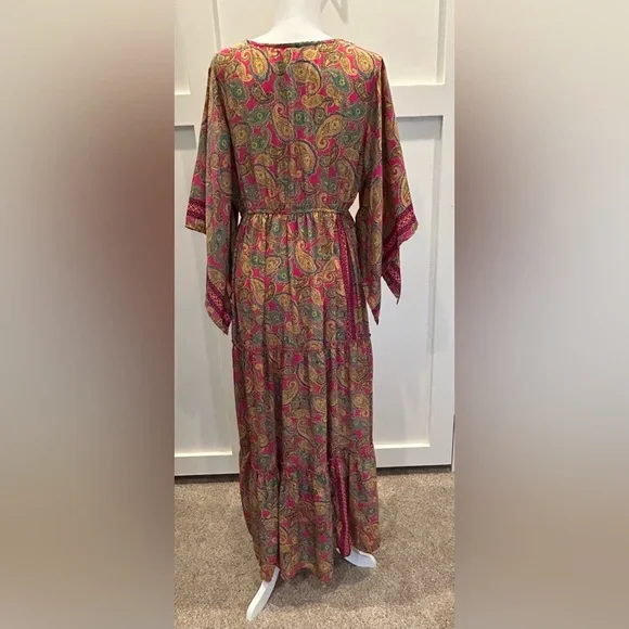 Boho Long Flutter Sleeve Maxi Dress - Picture 4 of 6